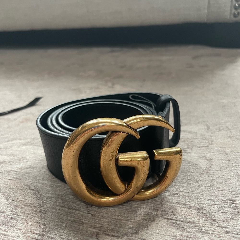 Gucci Double G Leather Belt